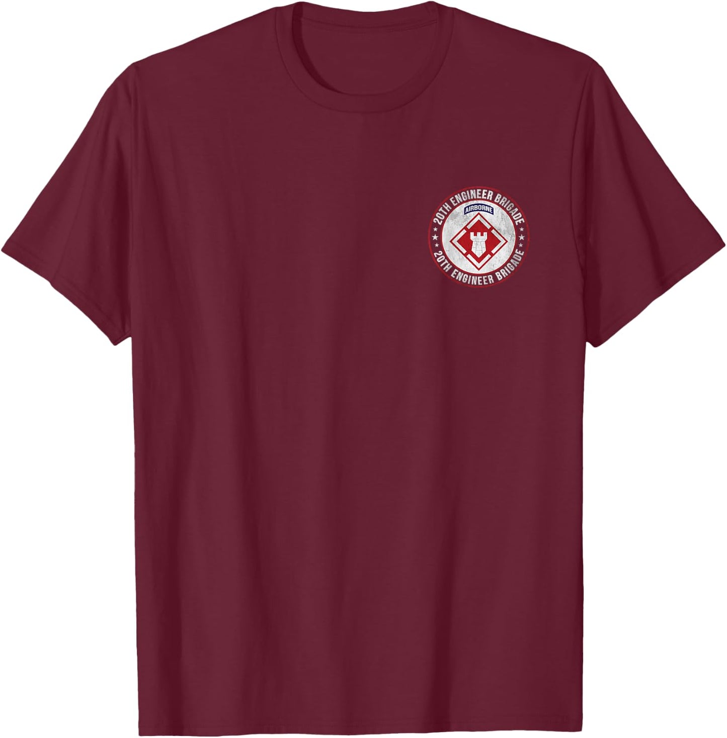 20th Engineer Brigade Military Veterans Day Father Day T-Shirt - T-Shirt | Maroon