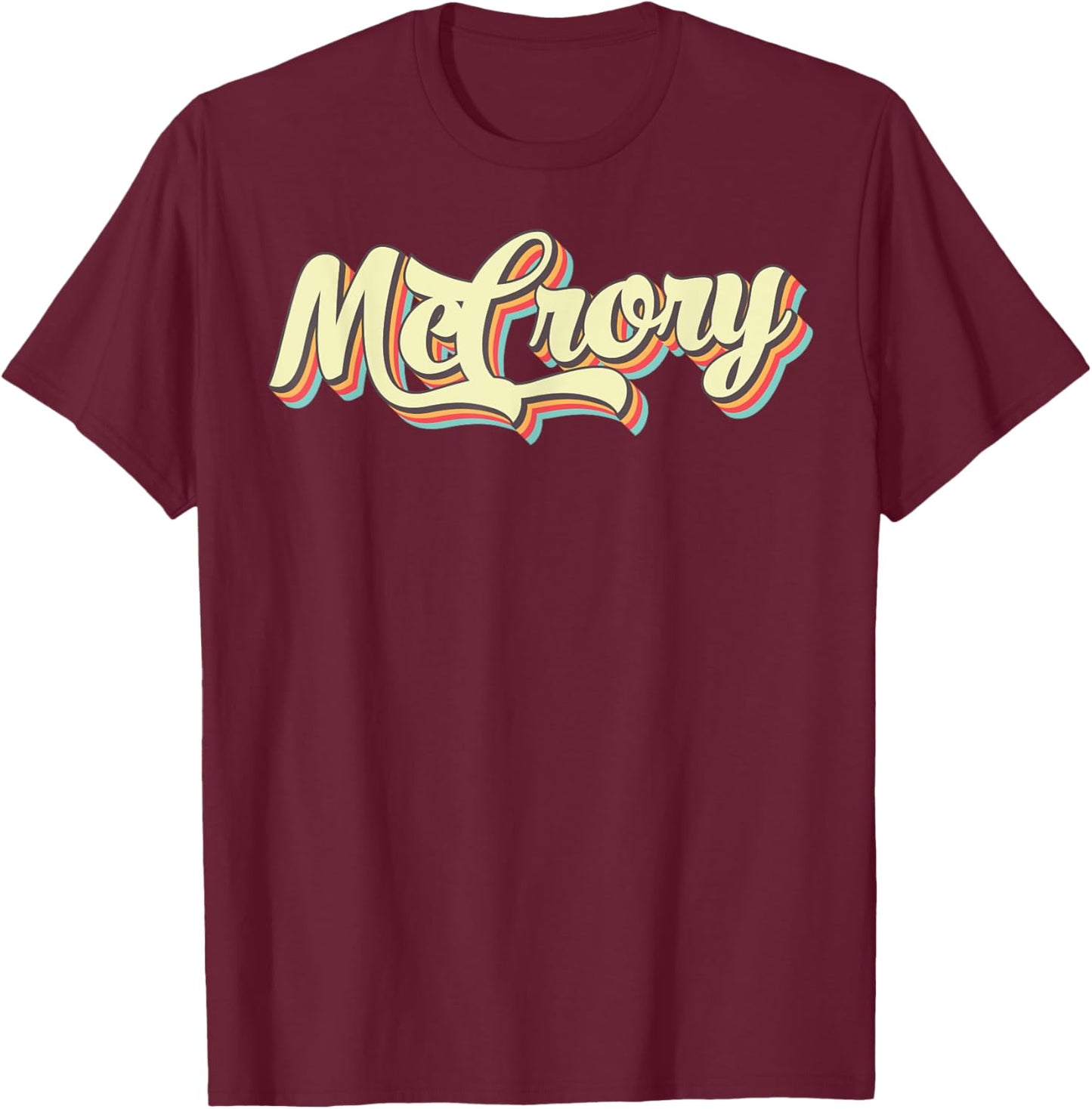 McCrory Retro Art Baseball Font Vintage T-Shirt - T-Shirt | Maroon