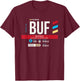 Vintage Buffalo BUF Airport Code Retro Travel Day New York T-Shirt - T-Shirt | Maroon