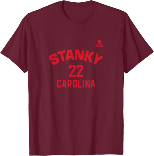 Logan Stankoven - Name & Number - Carolina Hockey T-Shirt - T-Shirt | Maroon