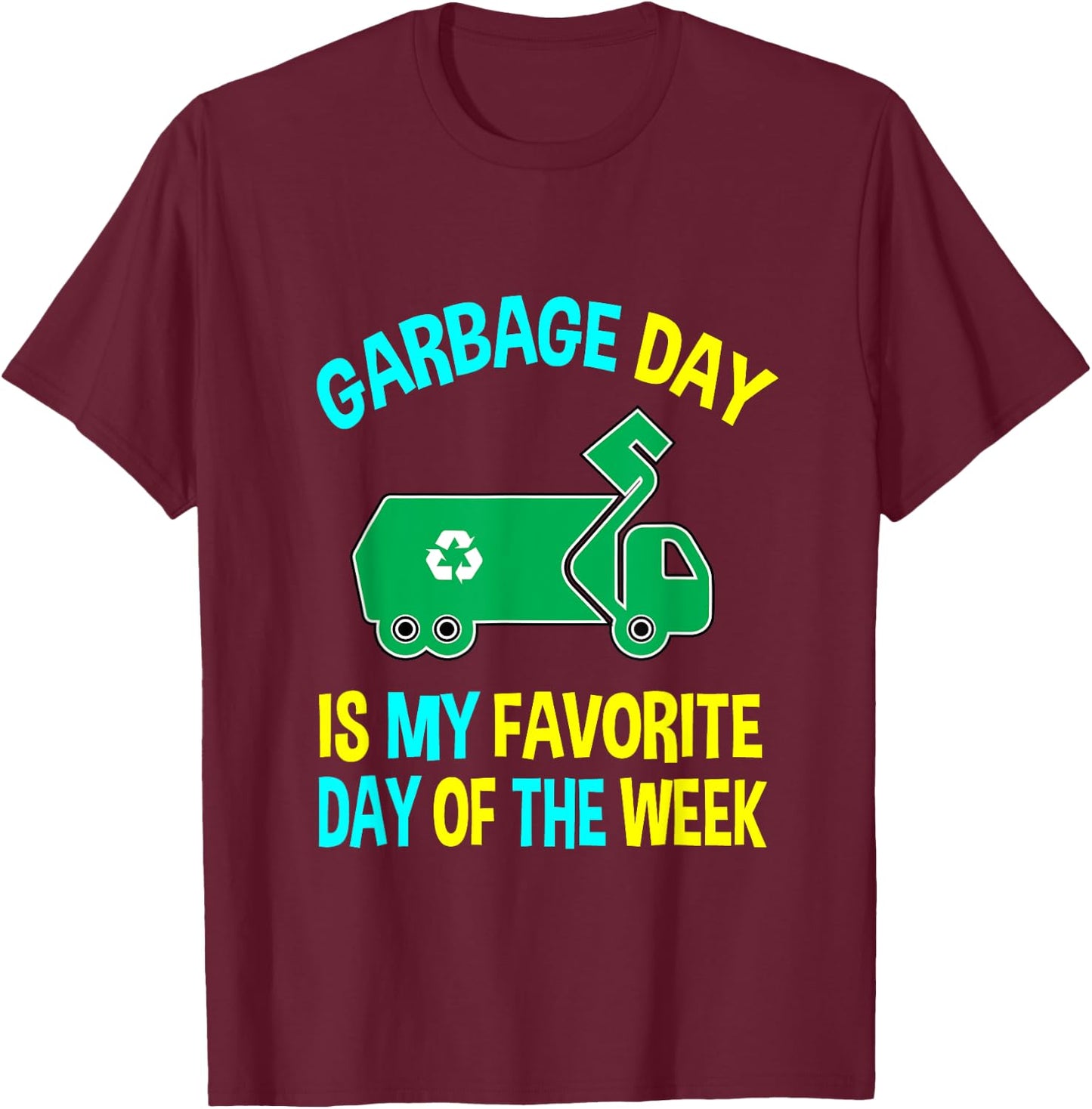 Garbage Uniform Trash Kids Garbage Man Costume Truck T-Shirt - T-Shirt | Maroon