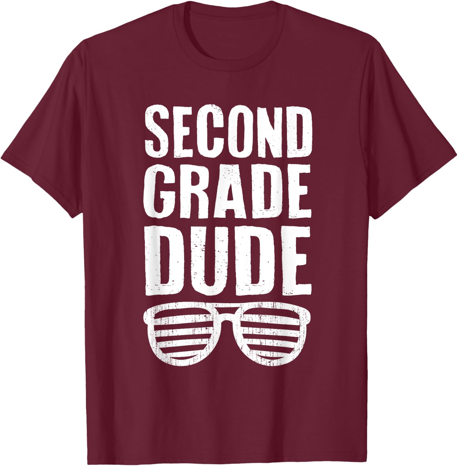 Second Grade Dude Funny First Day Back To School Boys Kids T-Shirt - T-Shirt | Maroon