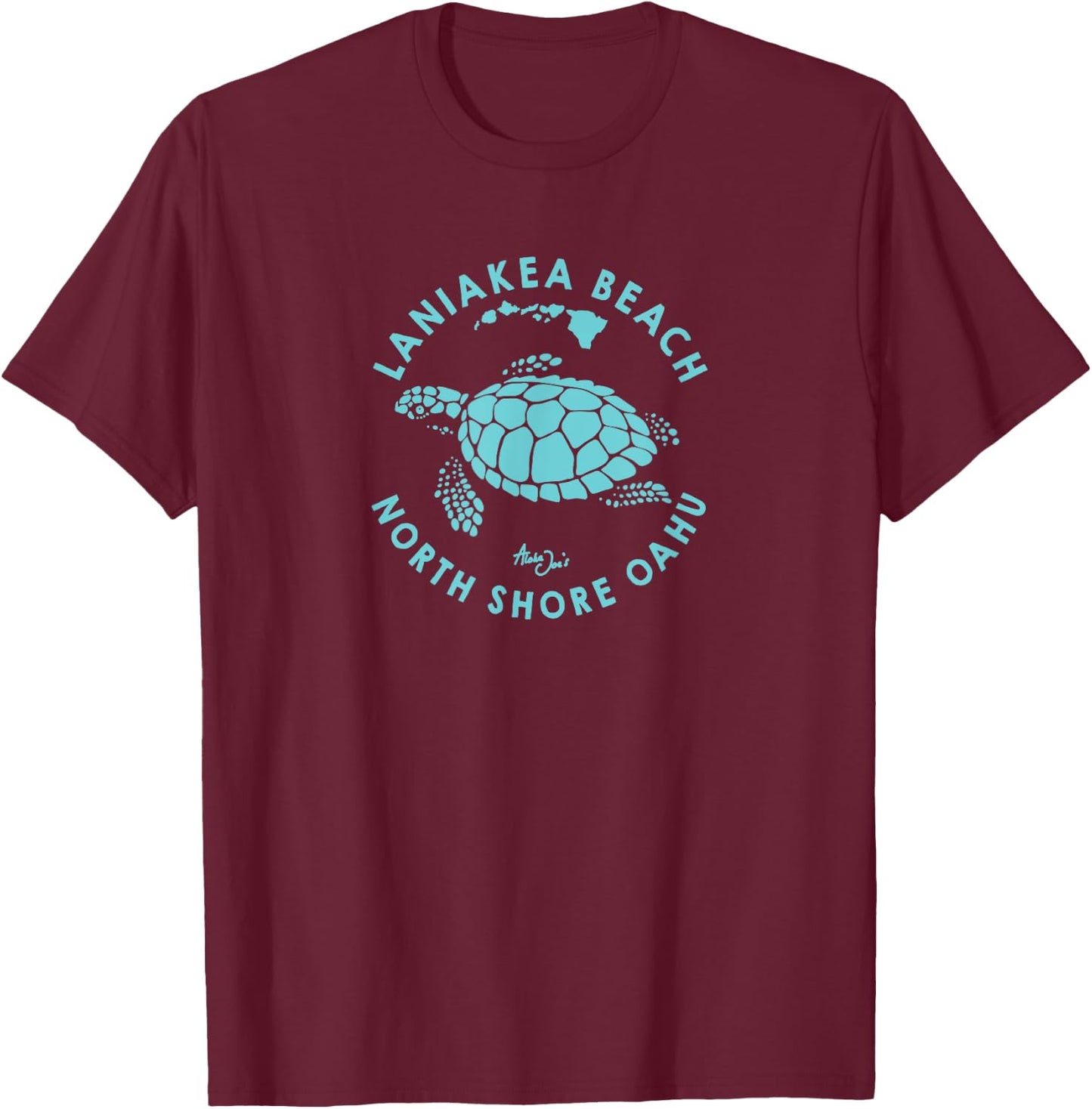 Hawaii Honu Sea Turtle Laniakea Beach North Shore Oahu Women Kids T-Shirt - T-Shirt | Maroon