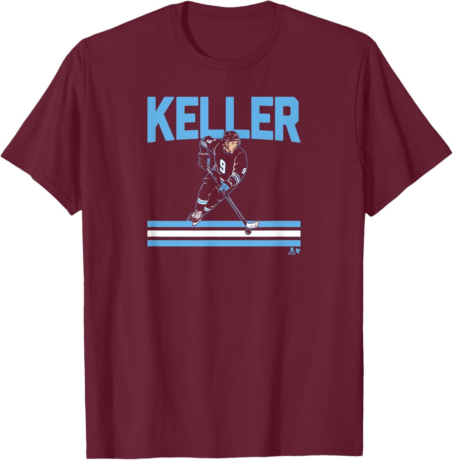 Clayton Keller - Slap Shot Star - Utah Hockey T-Shirt - T-Shirt | Maroon