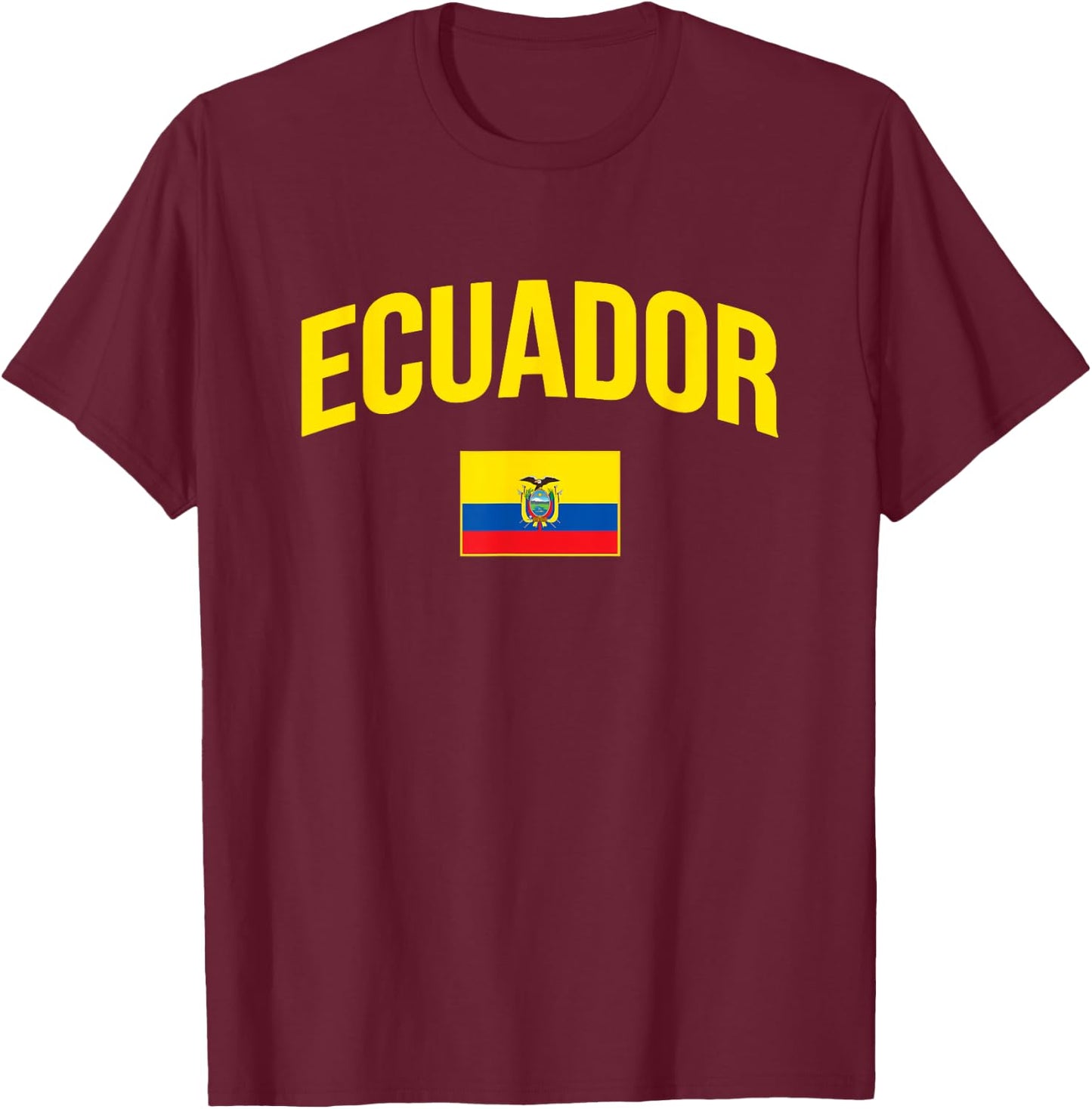Ecuador - Flag of Ecuador - Throwback Design - Classic T-Shirt - T-Shirt | Maroon