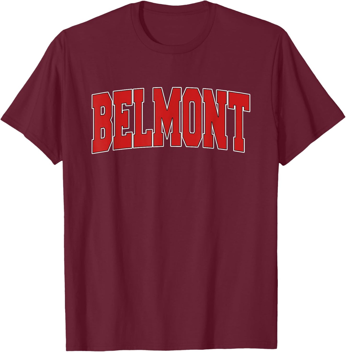 BELMONT CA CALIFORNIA Varsity Style USA Vintage Sports T-Shirt - T-Shirt | Maroon