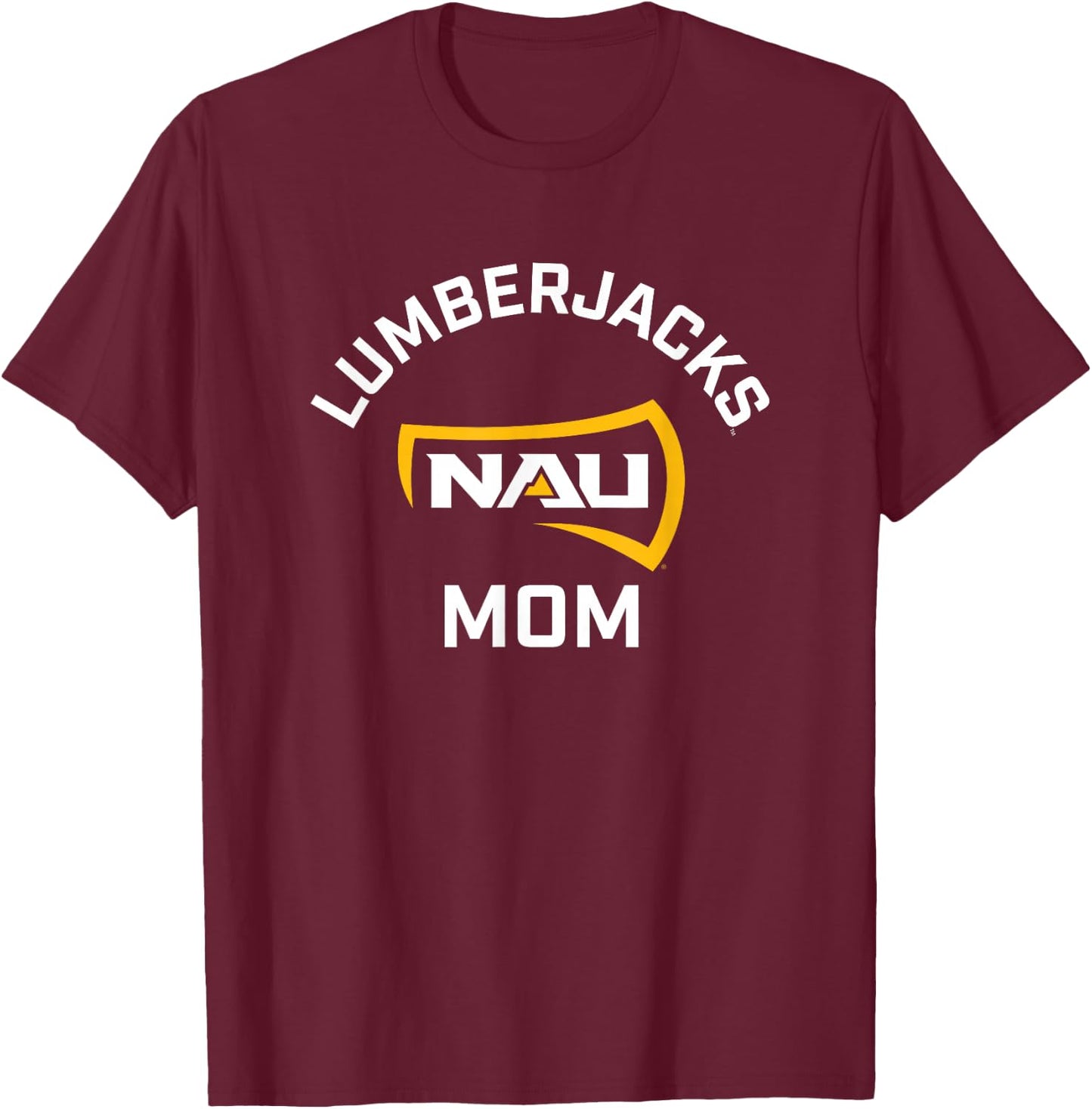 Campus Lab NAU Lumberjacks Arched Mom Blue Cotton , Small T-Shirt - T-Shirt | Maroon