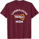 Campus Lab NAU Lumberjacks Arched Mom Blue Cotton , Small T-Shirt - T-Shirt | Maroon