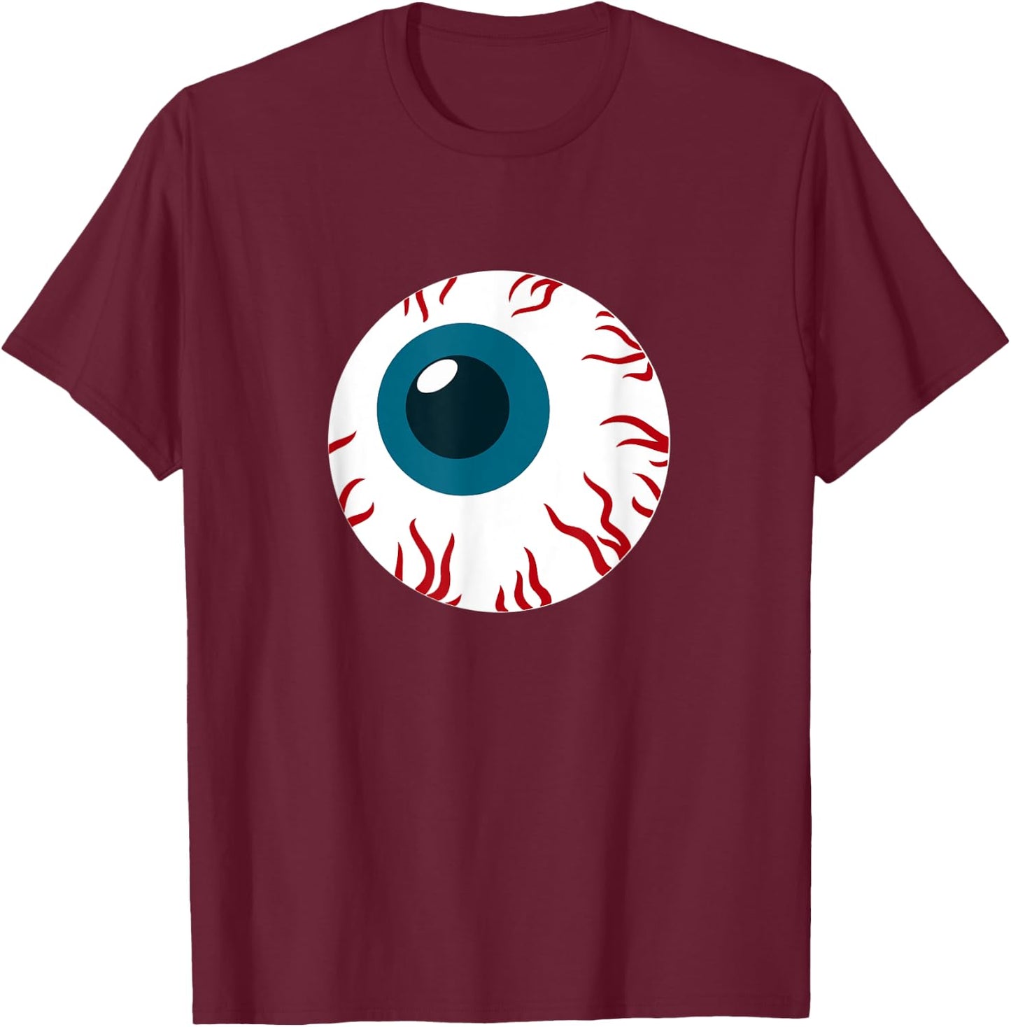 Eyeball funny spooky scary Halloween birthday gift men women T-Shirt - T-Shirt | Maroon
