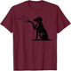 cute vizsla Dog with hand, vizsla mom T-Shirt - T-Shirt | Maroon