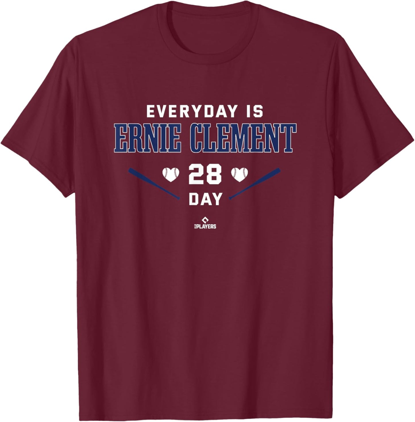 Everyday Is Ernie Clement Toronto Baseball MLBPA T-Shirt - T-Shirt | Maroon