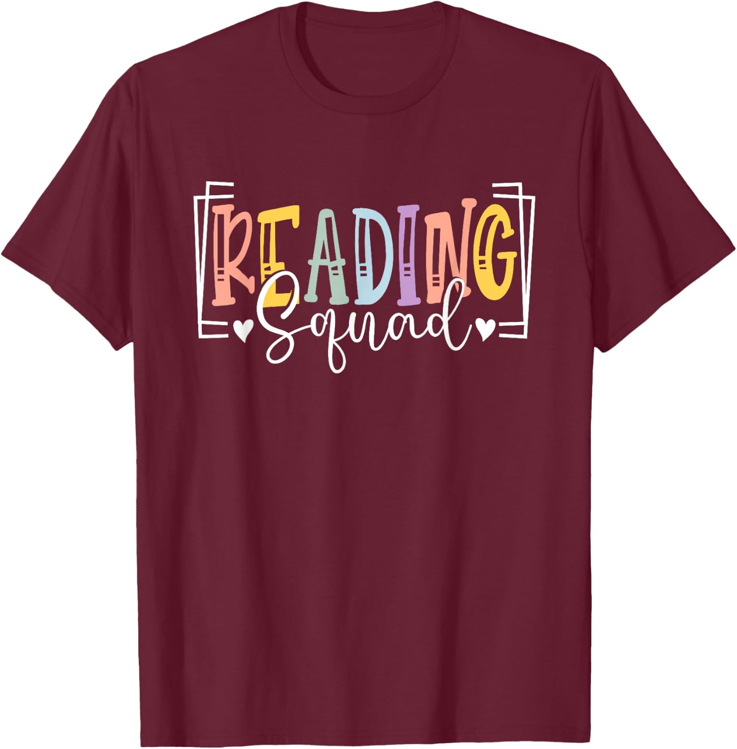 Reading Specialist Squad School Reading Interventionist Team T-Shirt - T-Shirt | Maroon