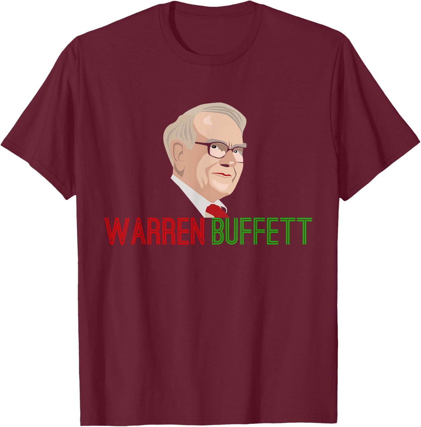 Warren Buffett Stock Market Traders Wall Street T-Shirt - T-Shirt | Maroon