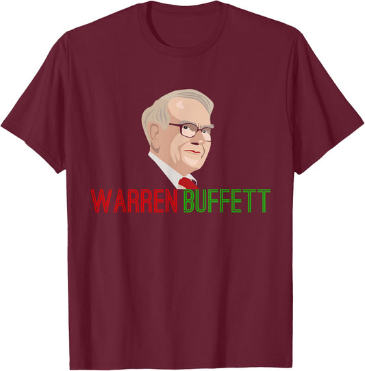 Warren Buffett Stock Market Traders Wall Street T-Shirt - T-Shirt | Maroon