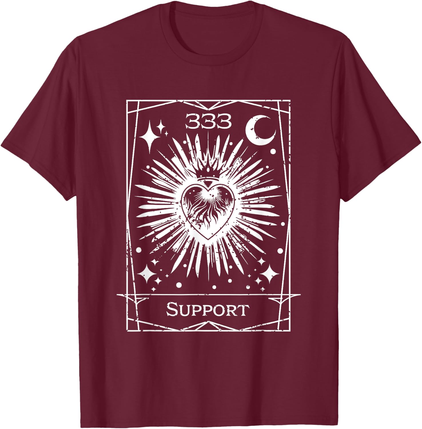 Angel Number 333 Support Numerology Personal Number 333 T-Shirt - T-Shirt | Maroon