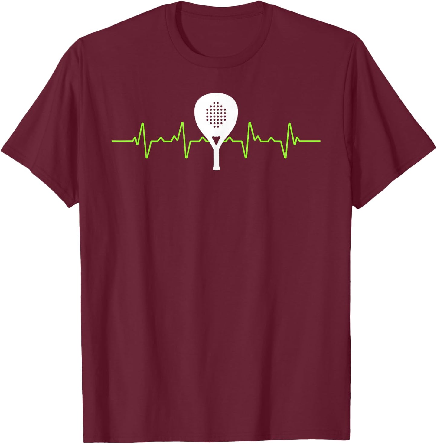 Padel Heartbeat Padel Player Paddle Tennis Padel Tennis T-Shirt - T-Shirt | Maroon