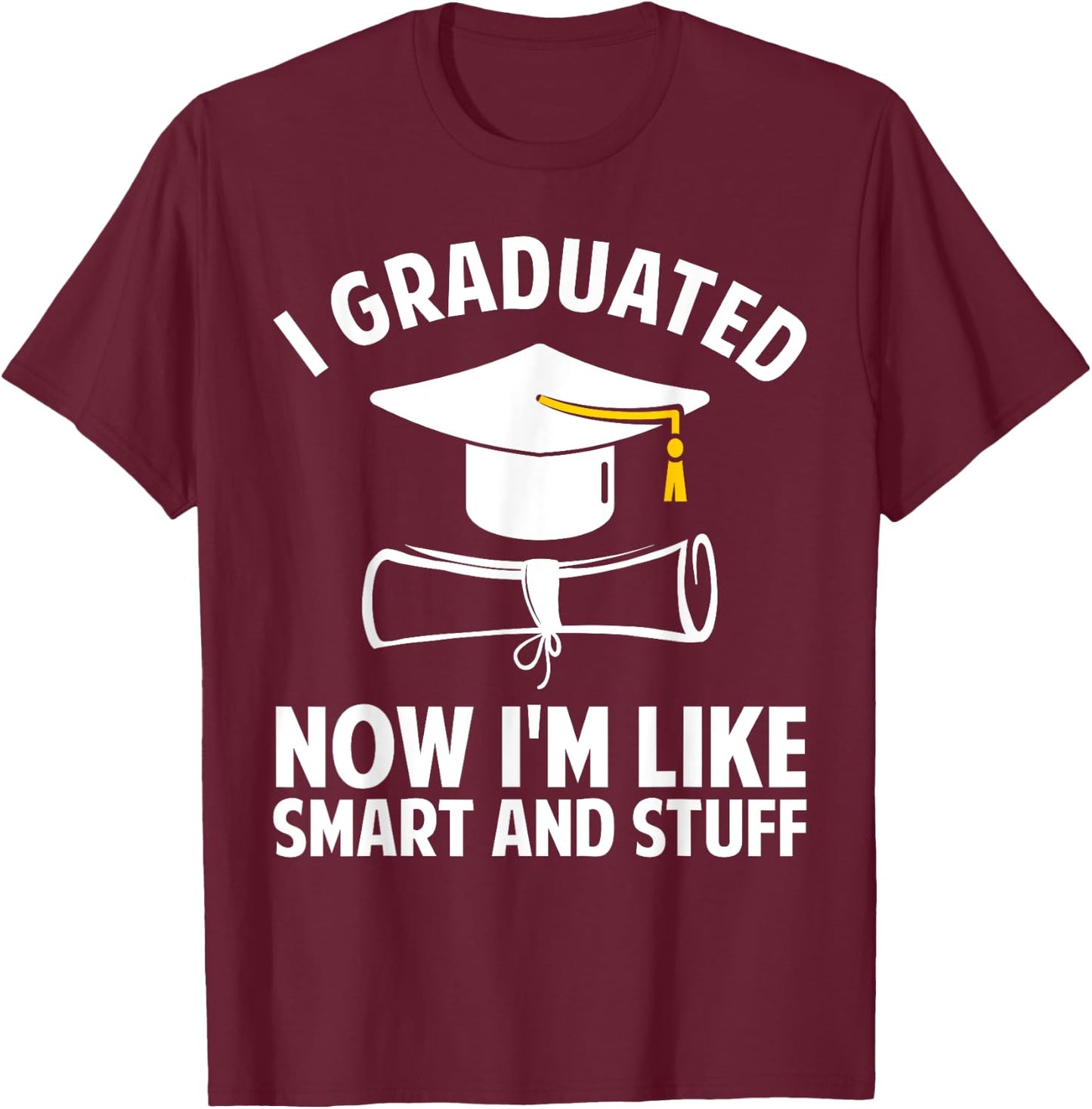 Funny Graduation Art Women Masters Degree Graduate T-Shirt - T-Shirt | Maroon