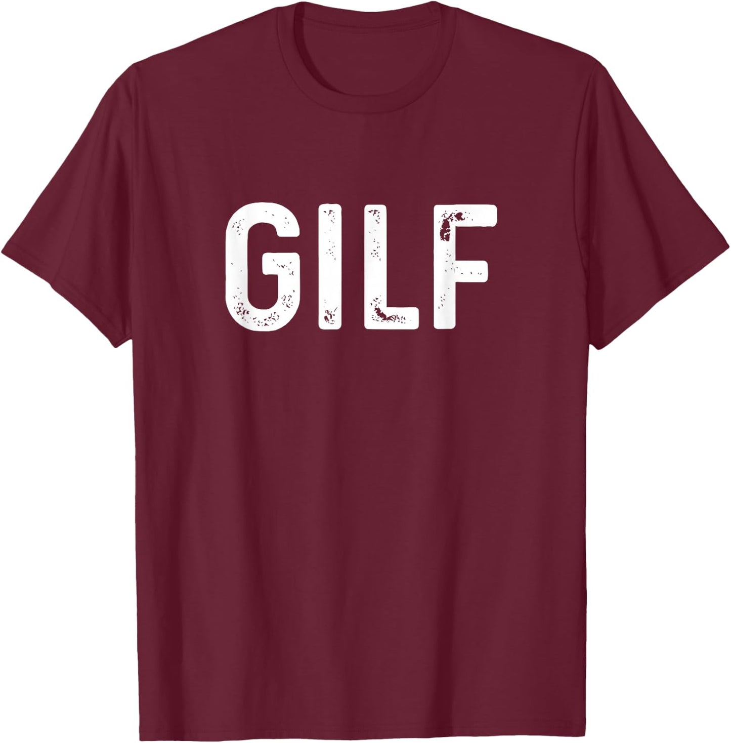 GILF Medium Heather Blue T-Shirt - T-Shirt | Maroon