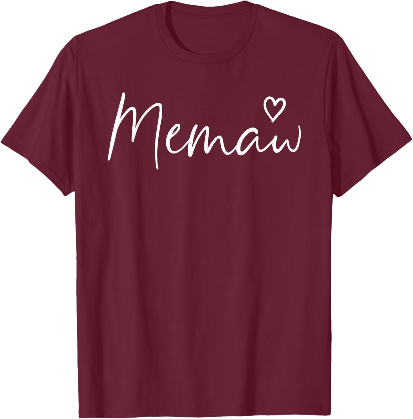 Memaw Gifts Grandma Heart Mother's Day Memaw T-Shirt - T-Shirt | Maroon