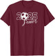 Senior 2025 Soccer Mom High School Graduation Outfit Proud T-Shirt - T-Shirt | Maroon