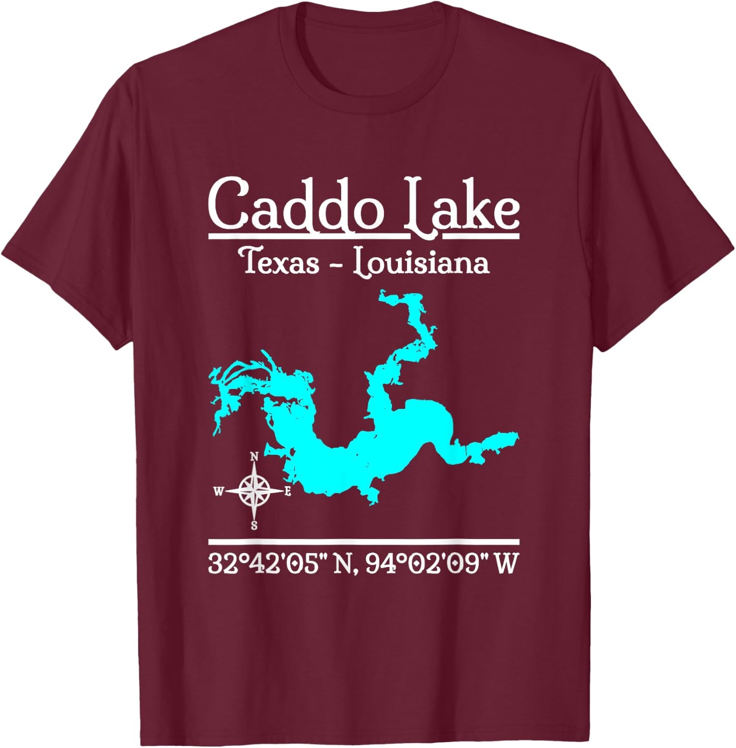 Caddo Lake - Texas - Louisiana T-Shirt - T-Shirt | Maroon