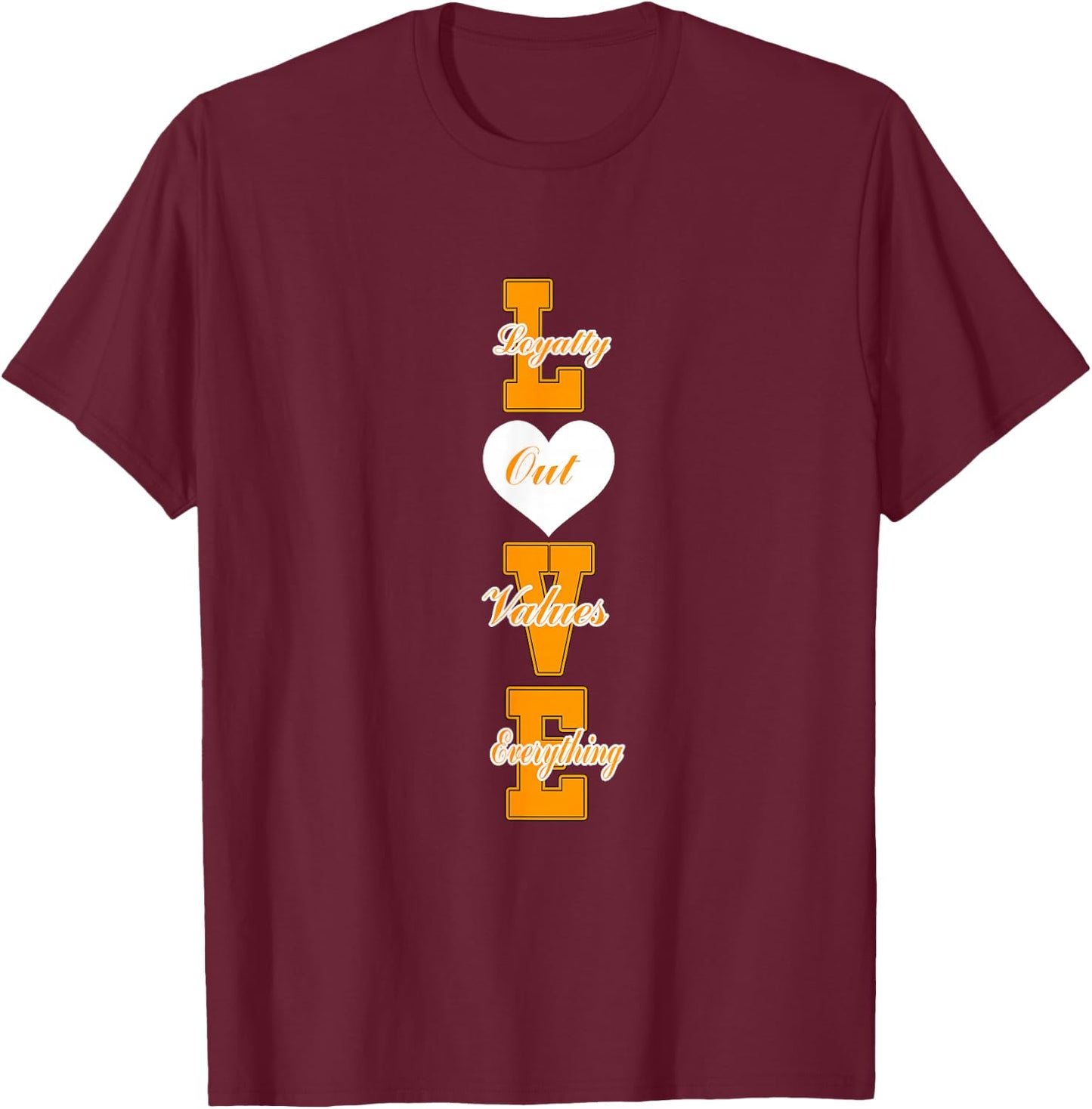 Orange Loyalty > Everything Orange Graphic T-Shirt - T-Shirt | Maroon