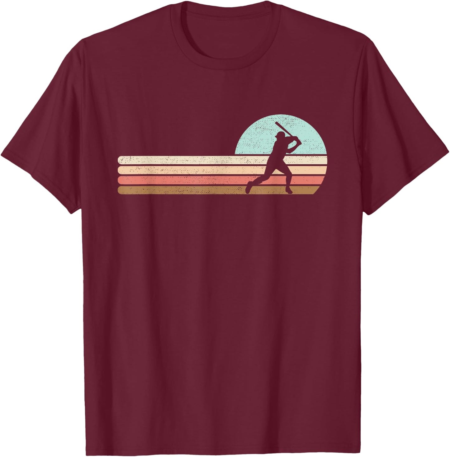 Baseball Funny 90s Japanese Style Vintage T-Shirt - T-Shirt | Maroon