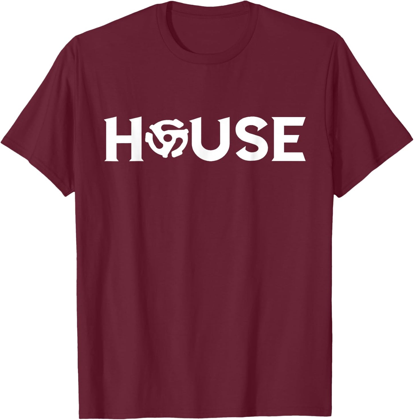 House DJ Mixing Console Techno EDM Disc Jockey Turntable T-Shirt - T-Shirt | Maroon
