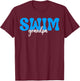 Swim Grandpa Swimmer Grandfather Swimming Grandpa T-Shirt - T-Shirt | Maroon