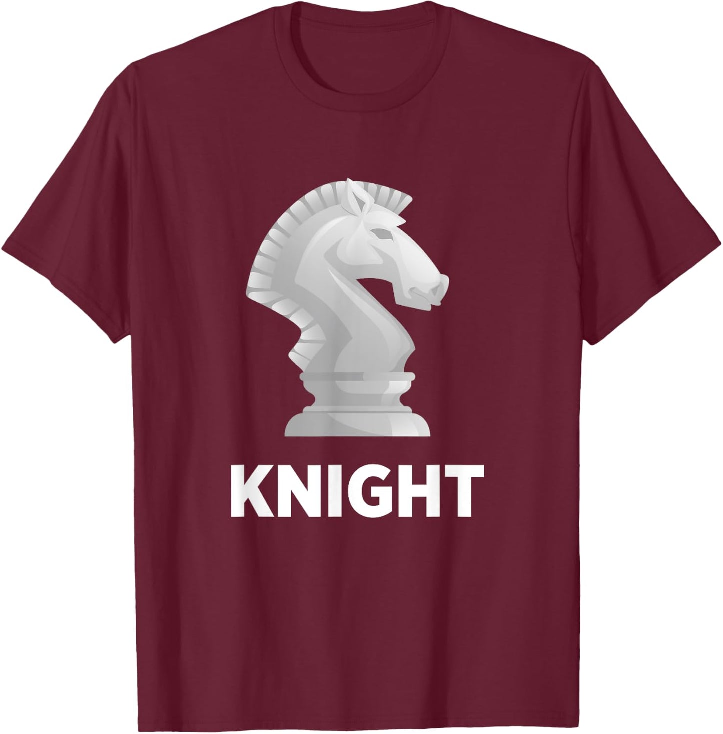 Knight Chess Piece Game Matching Simple Halloween Costume T-Shirt - T-Shirt | Maroon