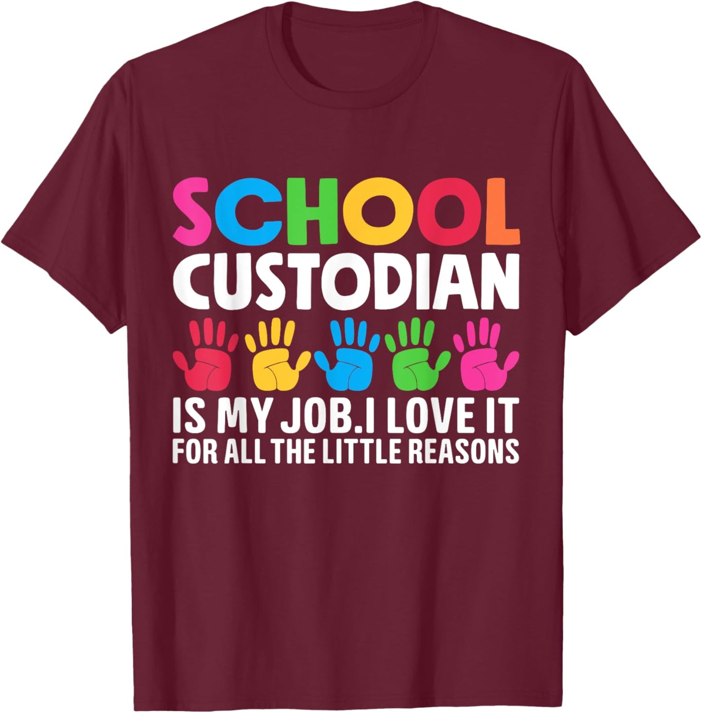 School Custodian Appreciation Back To School T-Shirt - T-Shirt | Maroon