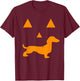 Halloween Pumpkin Dachshund Jack-o-lantern Costume T-Shirt - T-Shirt | Maroon