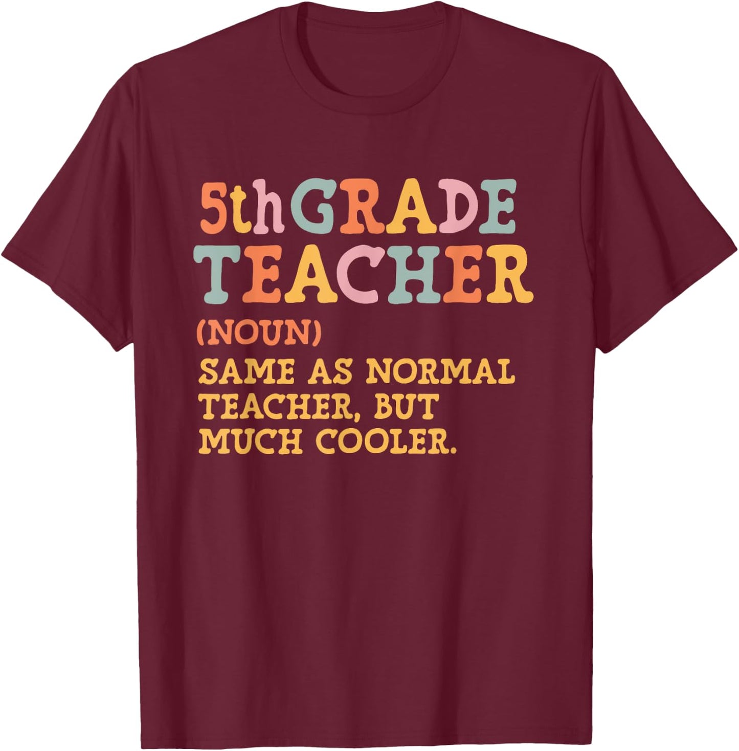 Fifth Grade Teacher Definition Back To School 5th Grade Team Men Women T-Shirt - T-Shirt | Maroon