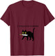 I Require Snacks Funny Black Cat Funny Quote Cat Lovers V-Neck T-Shirt - T-Shirt | Maroon
