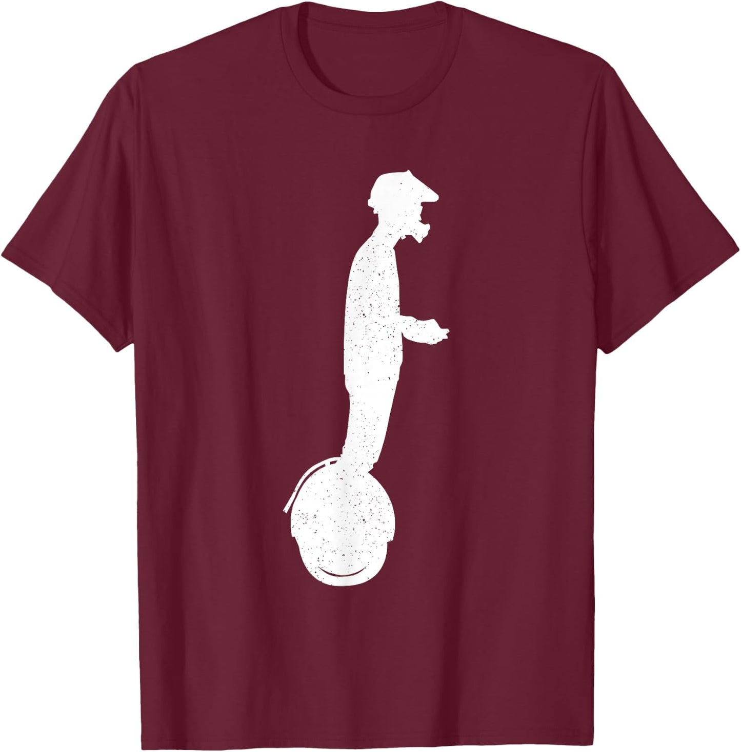 Funny Monowheel Design Women Electric Unicycle EUC T-Shirt - T-Shirt | Maroon