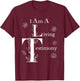 I Am A Living Testimony Floral Leaves Religious Christians T-Shirt - T-Shirt | Maroon