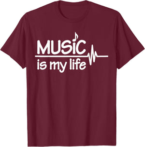 Music is my life T-Shirt - T-Shirt | Maroon