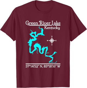 Green River Lake - Kentucky T-Shirt - T-Shirt | Maroon