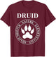 Druid Fantasy RPG Class Shapeshifter T-Shirt - T-Shirt | Maroon