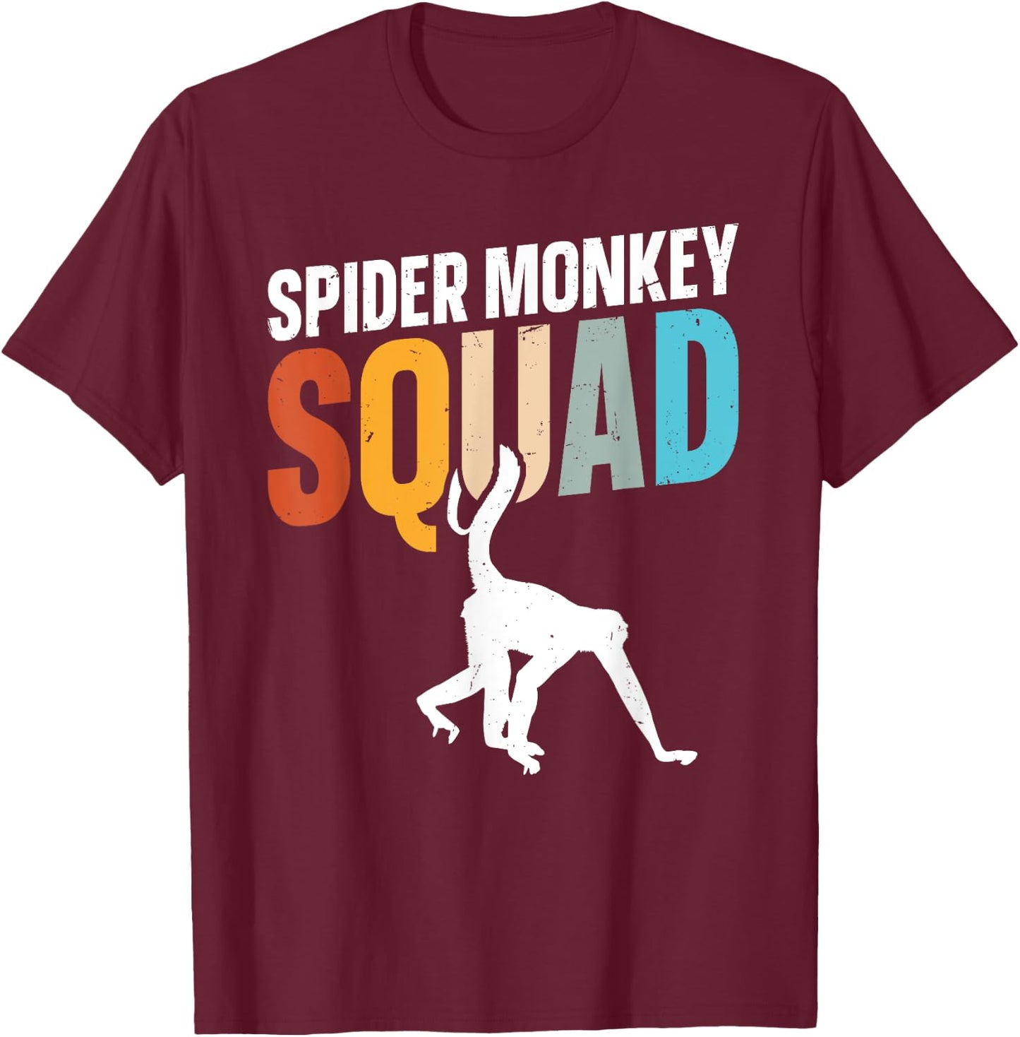 Spider Monkey Squad Design for a Spider monkey fan T-Shirt - T-Shirt | Maroon