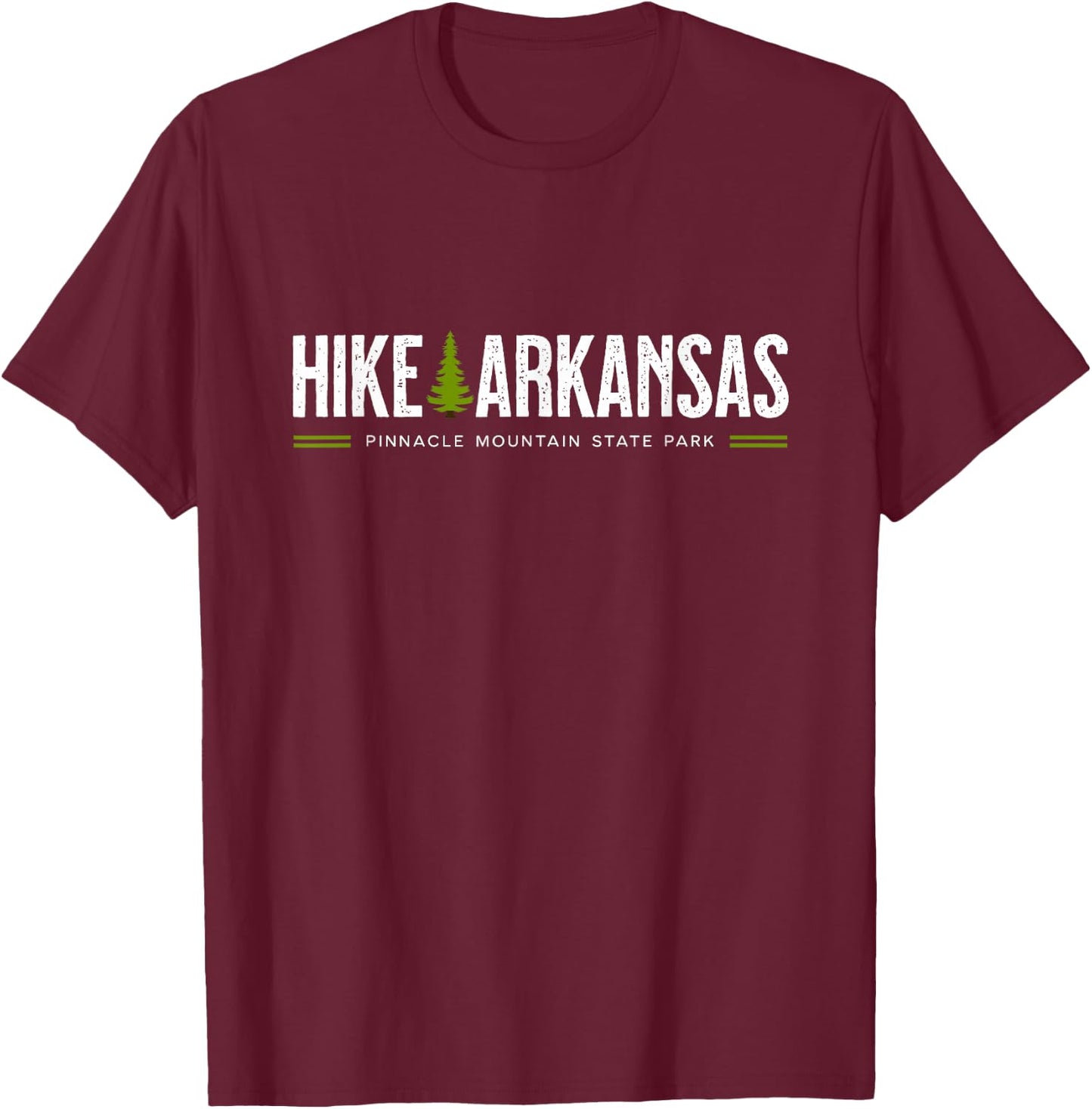 Arkansas Hike Pinnacle Mountain State Park Retro Graphic T-Shirt - T-Shirt | Maroon