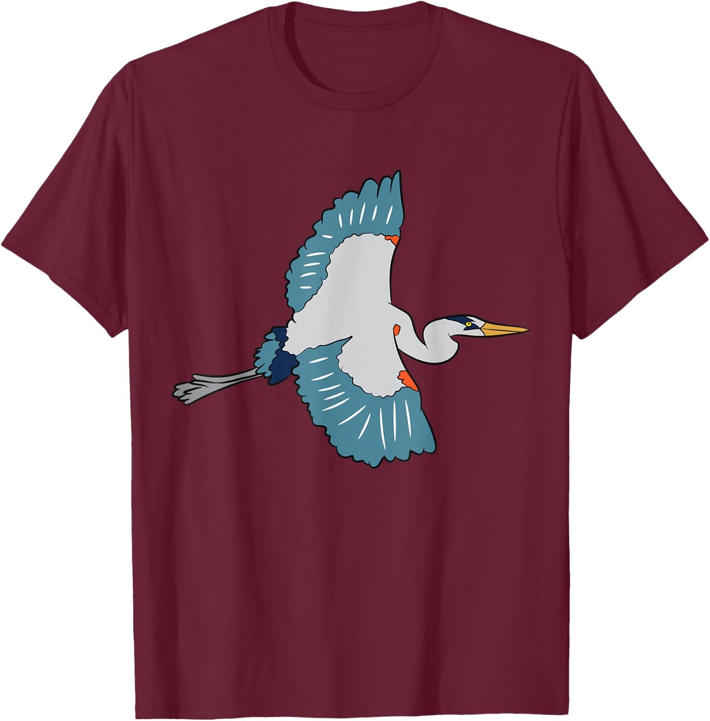 Great Blue Heron Bird Love Heron Birds T-Shirt - T-Shirt | Maroon