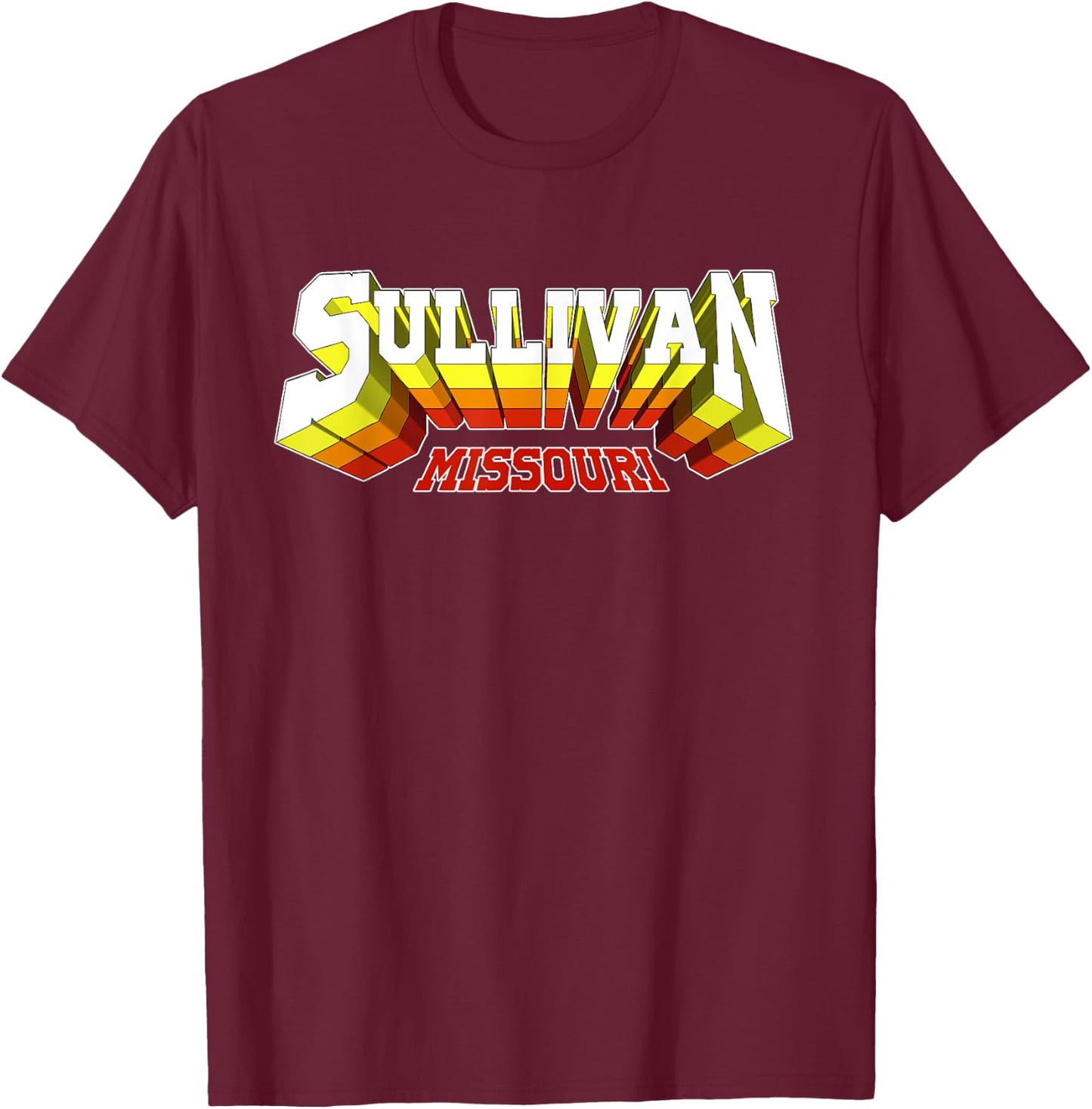 Retro Sullivan City Missouri T-Shirt - T-Shirt | Maroon