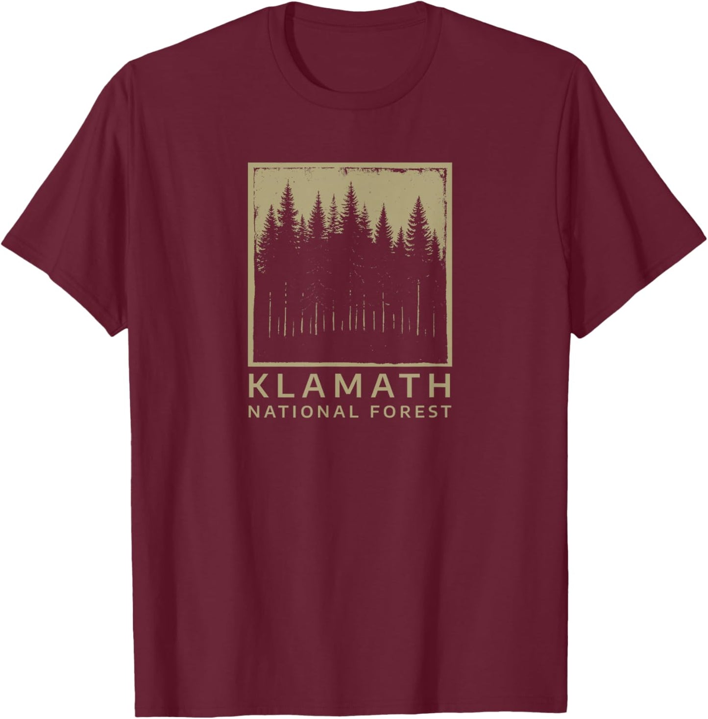 Klamath National Forest T-Shirt - T-Shirt | Maroon
