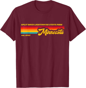 Minnesota Split Rock Lighthouse State Park T-Shirt - T-Shirt | Maroon