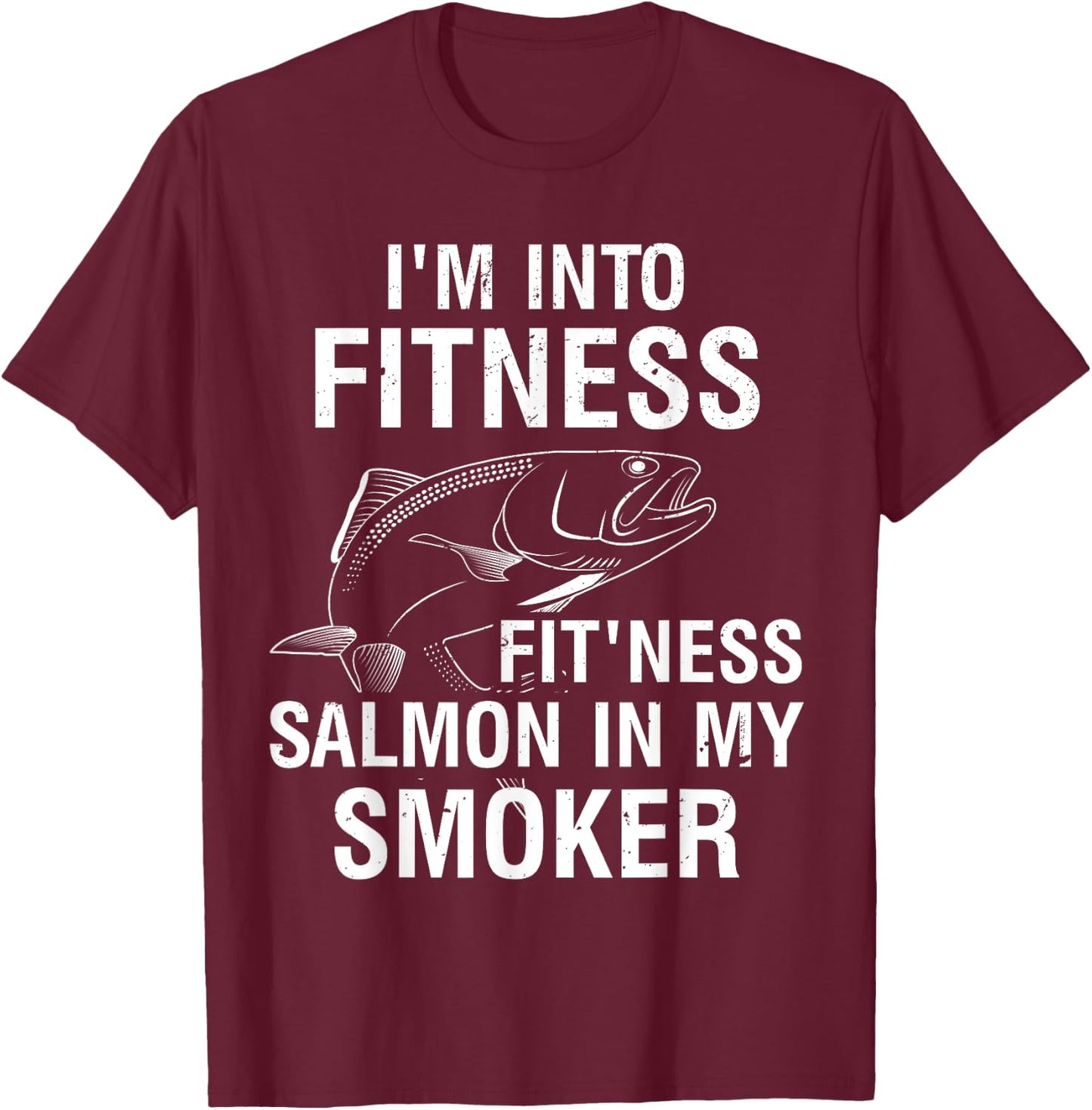 King Salmon Fishing fisherman T-Shirt - T-Shirt | Maroon