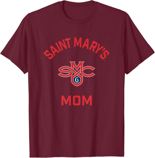 Saint Mary's College Gaels Arched Mom T-Shirt - T-Shirt | Maroon