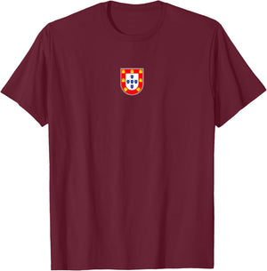 Portugal Quinas - Portuguese Flag Retro T-Shirt - T-Shirt | Maroon