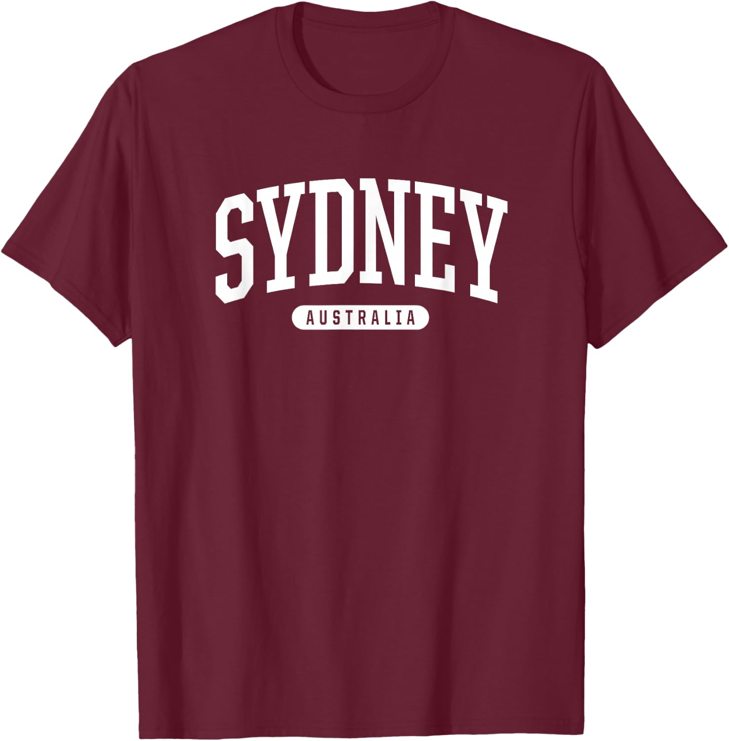 College Style Sydney Australia Souvenir Gift T-Shirt - T-Shirt | Maroon