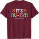 Lunch Lady Fri-Yay Friday School Cafeteria Lunch Lady Life T-Shirt - T-Shirt | Maroon